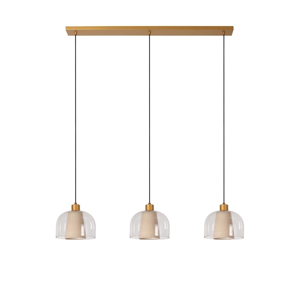 Lucide Design hanglampGunhild 3-lichts goud recht - 30460/03/60